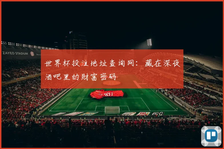 世界杯投注地址查询网:藏在深夜酒吧里的财富密码